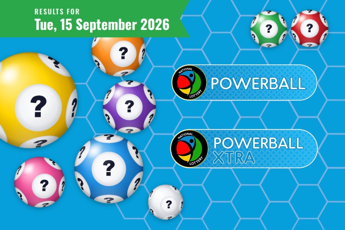 Powerball and Powerball XTRA Results - Tuesday, 15 September 2026 - Saffarazzi Powerball and Powerball XTRA Results lottery draw results for Tuesday, 15 September 2026