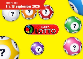 Daily Lotto Results lottery draw results for Friday, 18 September 2026