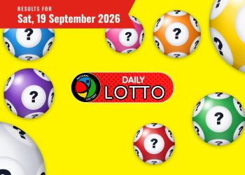 Daily Lotto Results lottery draw results for Saturday, 19 September 2026