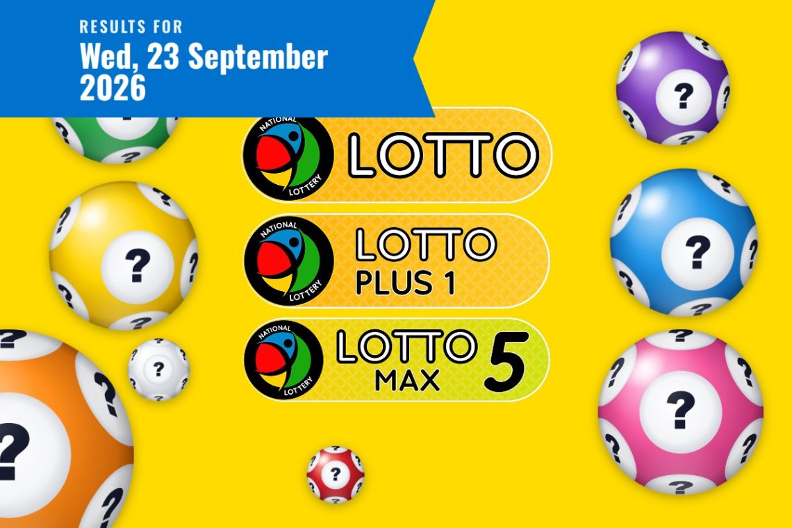 Lotto, Lotto Plus 1 and Lotto 5 Max Results - Wednesday, 23 September 2026 - Saffarazzi Lotto, Lotto Plus 1 and Lotto 5 Max Results lottery draw results for Wednesday, 23 September 2026