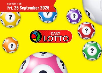 Daily Lotto Results lottery draw results for Friday, 25 September 2026