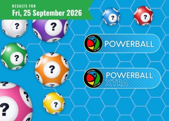 Powerball and Powerball XTRA Results lottery draw results for Friday, 25 September 2026