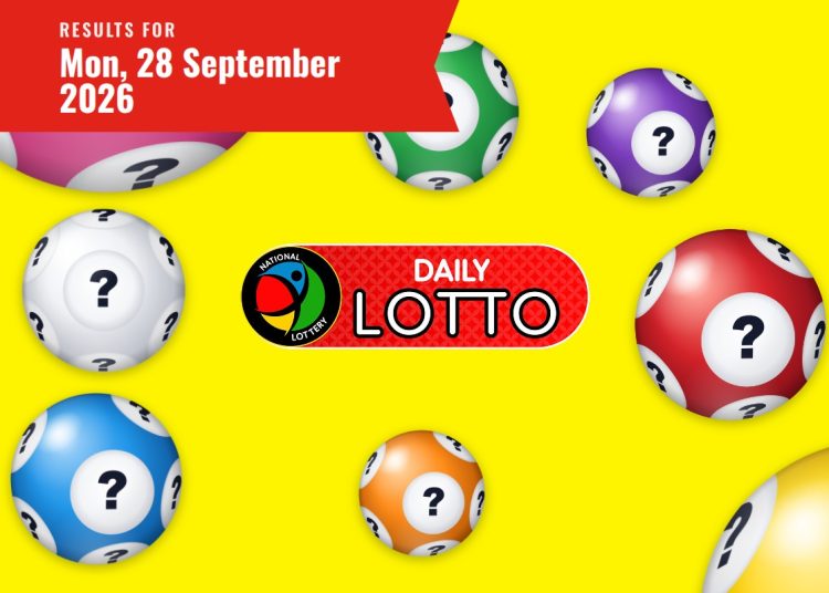 Daily Lotto Results - Monday, 28 September 2026 - Saffarazzi Daily Lotto Results lottery draw results for Monday, 28 September 2026
