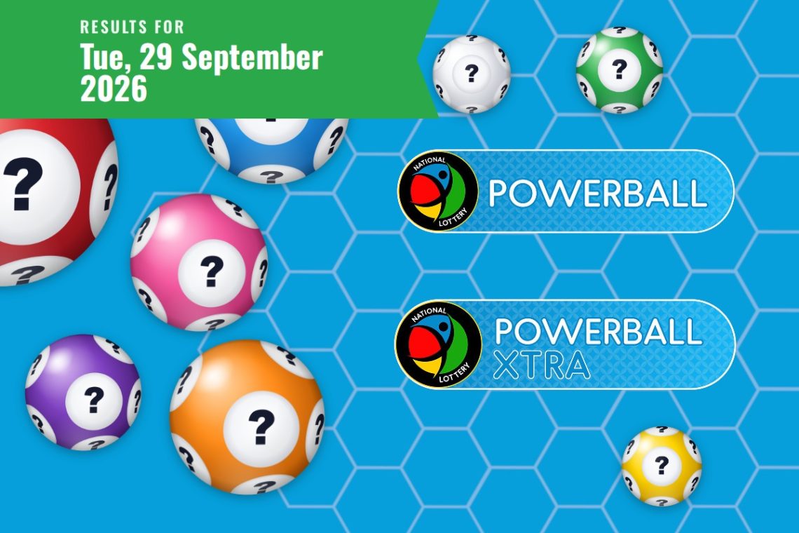 Powerball and Powerball XTRA Results - Tuesday, 29 September 2026 - Saffarazzi Powerball and Powerball XTRA Results lottery draw results for Tuesday, 29 September 2026