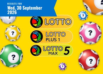 Lotto, Lotto Plus 1 and Lotto 5 Max Results lottery draw results for Wednesday, 30 September 2026