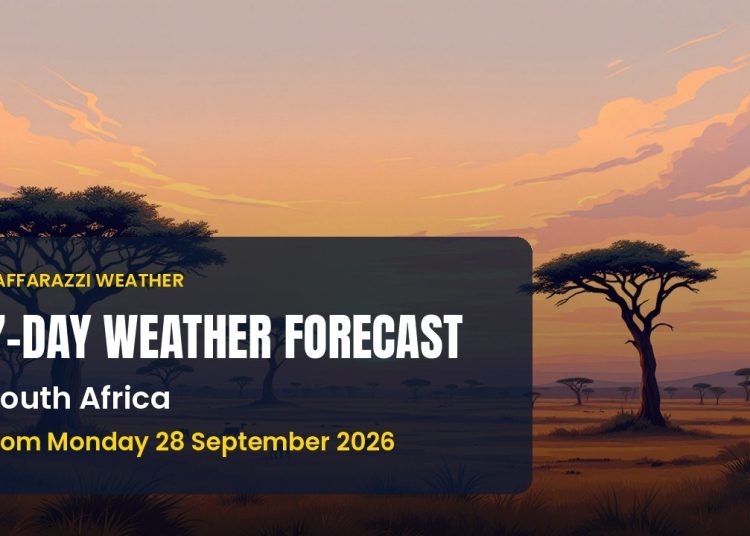 7-Day Weather Forecast South Africa - Saffarazzi South Africa 7-day weather forecast 28 September - 4 October 2026