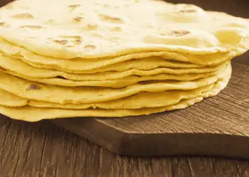 Stack of homemade corn tortillas ready for Taco Tuesday