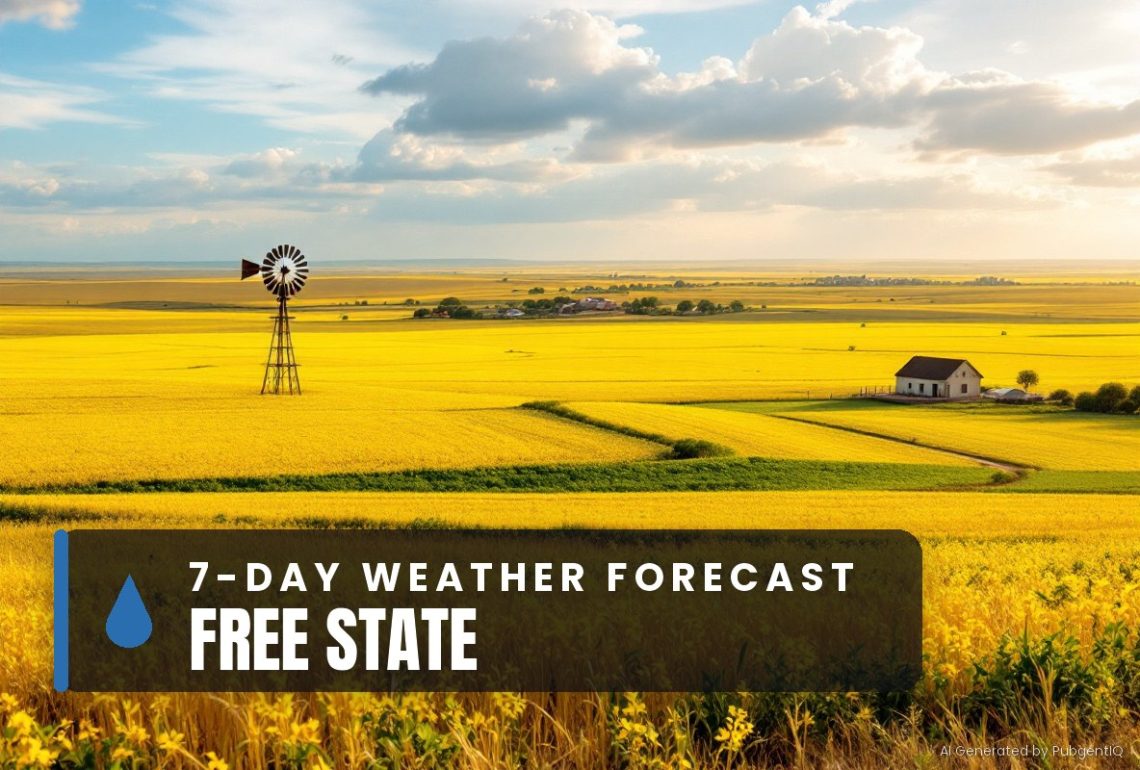 Free State 7 day weather forecast 25 September - 1 October 2026