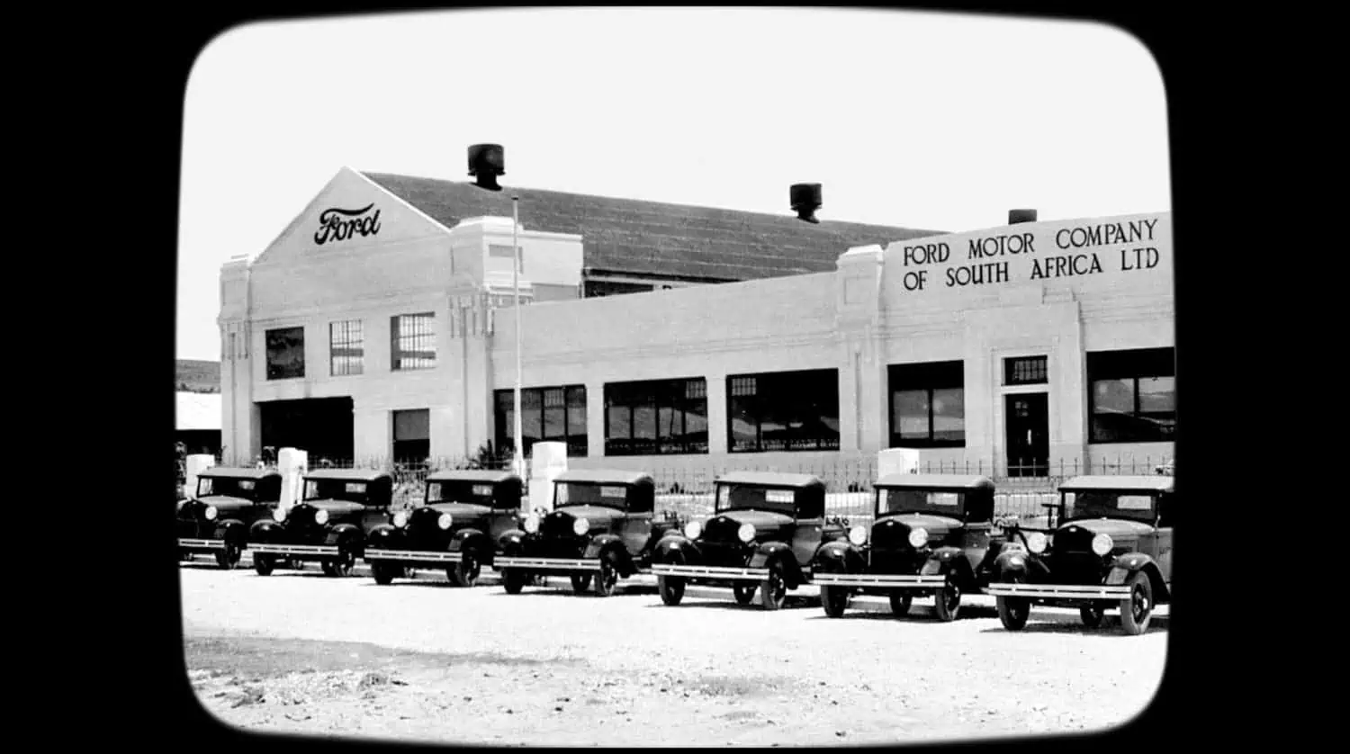 Historic Ford Motor Company of South Africa factory with vehicles - Saffarazzi Historic Ford Motor Company of South Africa factory with vehicles