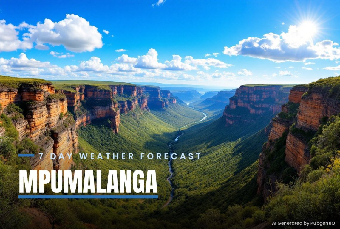 Mpumalanga 7 day weather forecast 14 - 20 September 2026