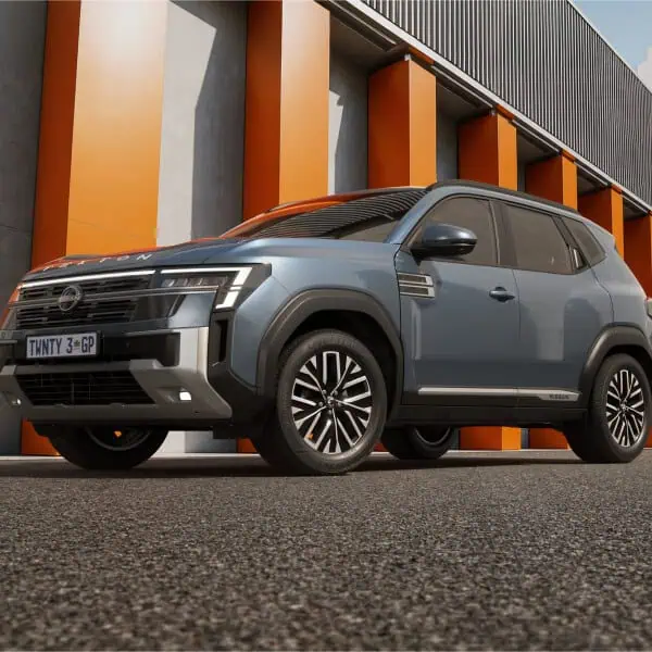 Nissan Tekton compact SUV front three-quarter view parked