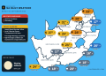 Today's Weather: Showers and thundershowers with clear cape skies - 28 September - Saffarazzi South Africa weather map Monday 28 September 2026: temperatures for Cape Town, Johannesburg, Durban and twelve more towns