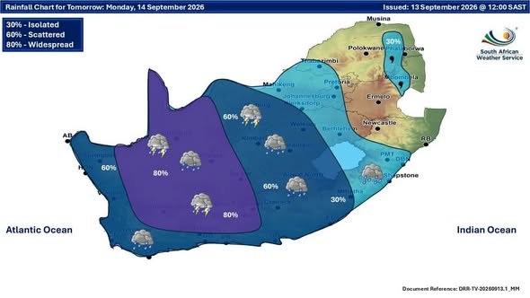 Weather post shared in the Severe Weather and Information Centre SA group