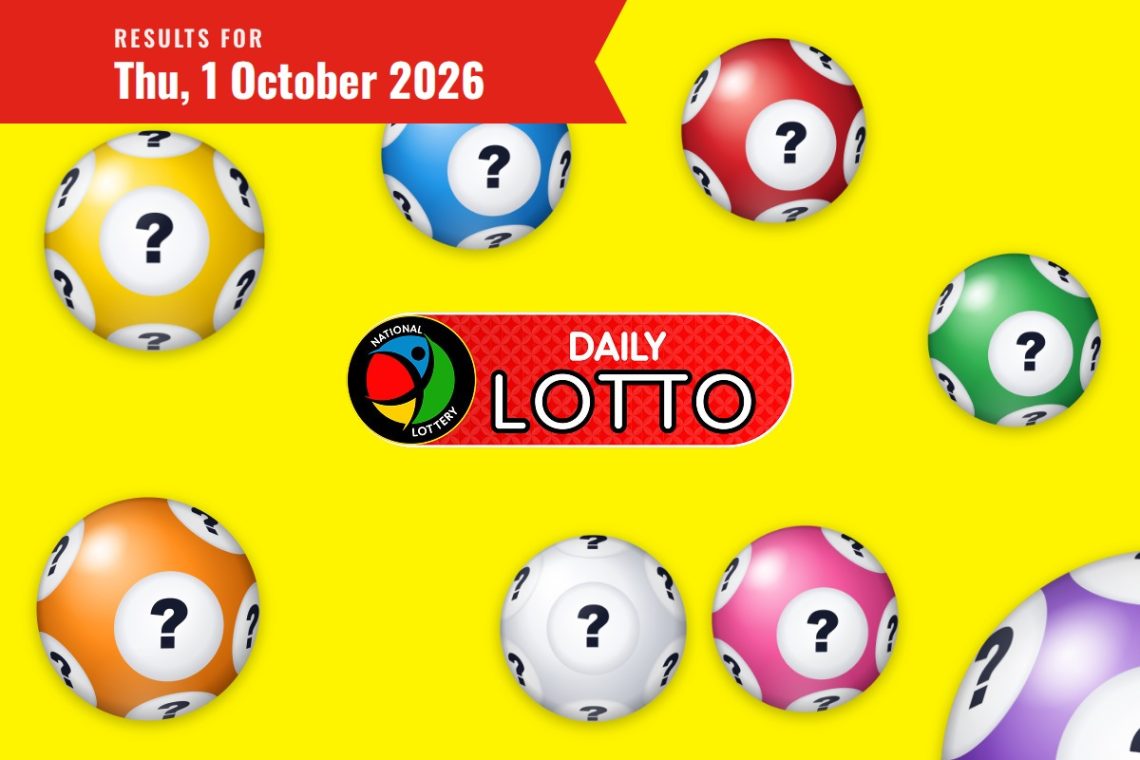 Daily Lotto Results - Thursday, 1 October 2026 - Saffarazzi Daily Lotto Results lottery draw results for Thursday, 1 October 2026