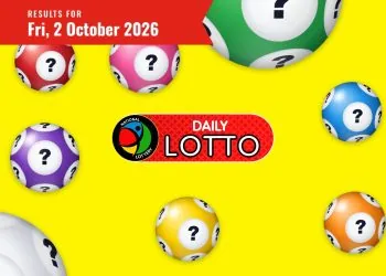 Daily Lotto Results lottery draw results for Friday, 2 October 2026