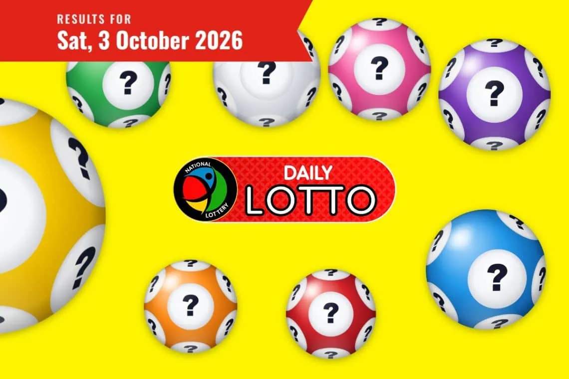 Daily Lotto Results lottery draw results for Saturday, 3 October 2026