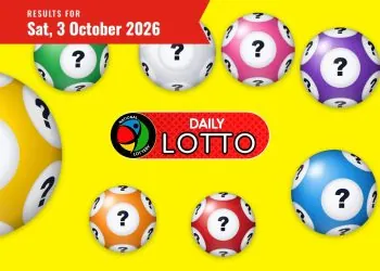 Daily Lotto Results lottery draw results for Saturday, 3 October 2026