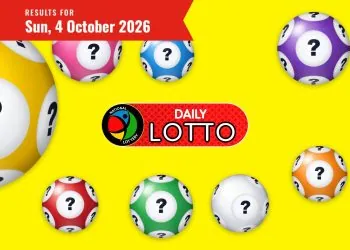 Daily Lotto Results lottery draw results for Sunday, 4 October 2026