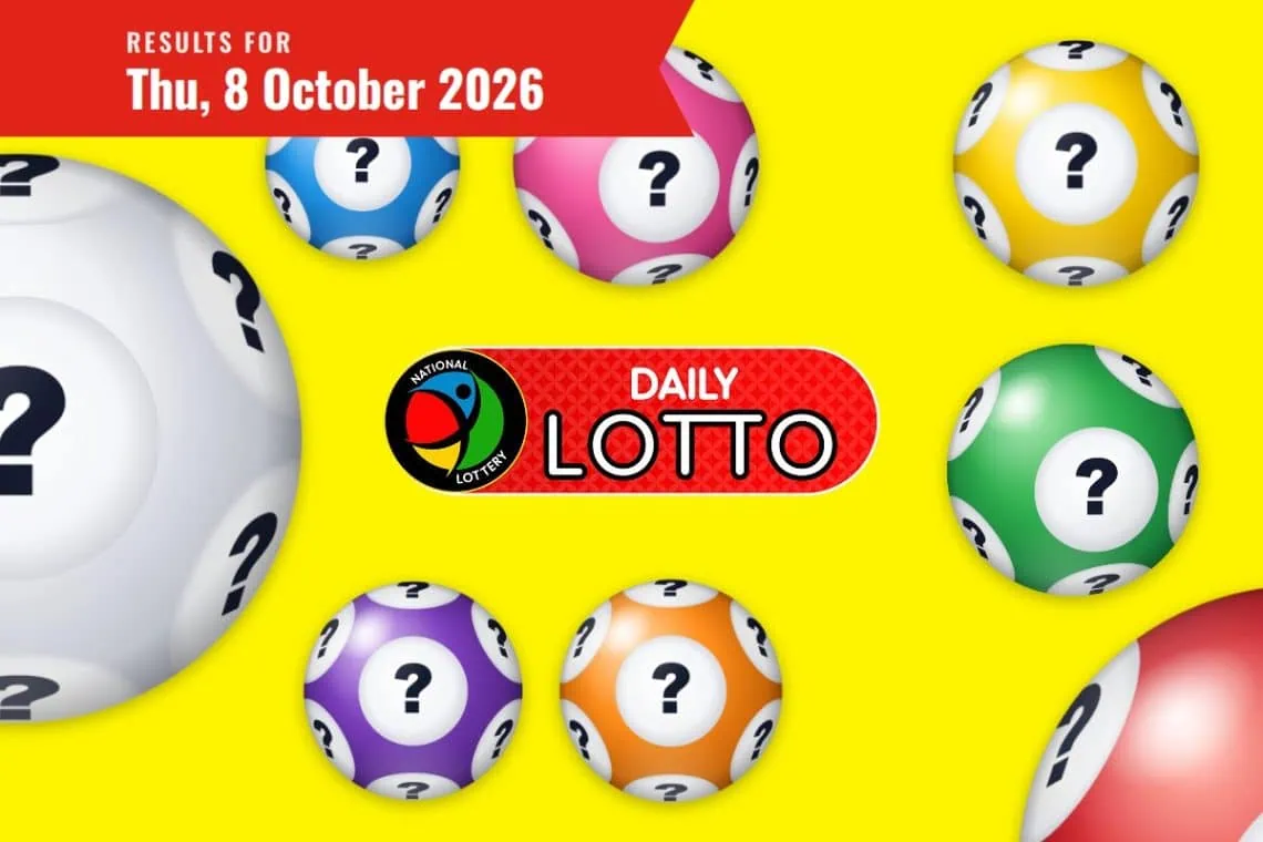 Daily Lotto Results - Thursday, 8 October 2026 - Saffarazzi Daily Lotto Results lottery draw results for Thursday, 8 October 2026