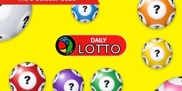 Daily Lotto Results - Friday, 9 October 2026 - Saffarazzi Daily Lotto Results lottery draw results for Friday, 9 October 2026