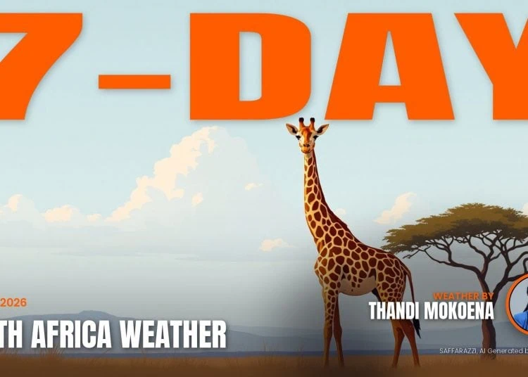 7-Day Weather Forecast South Africa - Saffarazzi South Africa 7-day weather forecast 9 - 15 October 2026