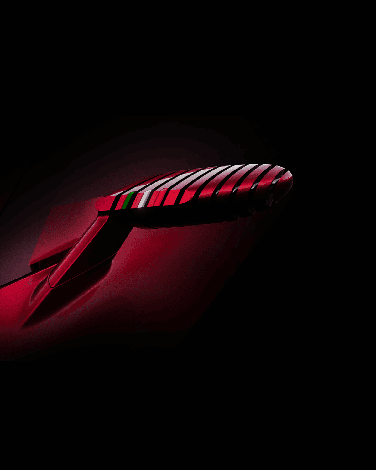 Alfa Romeo Cuorerosso concept side mirror detail - Saffarazzi Alfa Romeo Cuorerosso concept side mirror detail