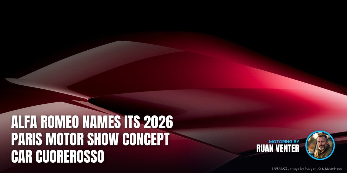 Alfa Romeo Cuorerosso concept teaser of red bodywork detail