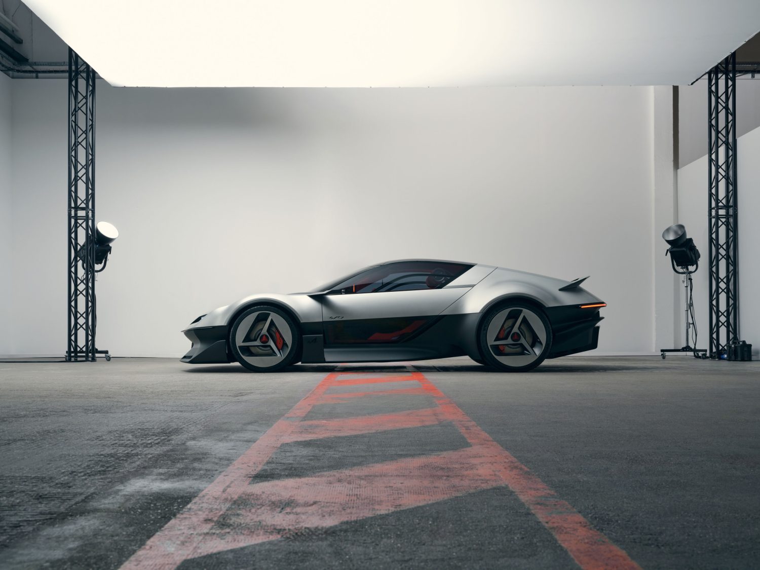Alpine A310 Vision concept left side profile in studio - Saffarazzi Alpine A310 Vision concept left side profile in studio