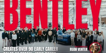 Bentley early careers intake group photo at Crewe factory