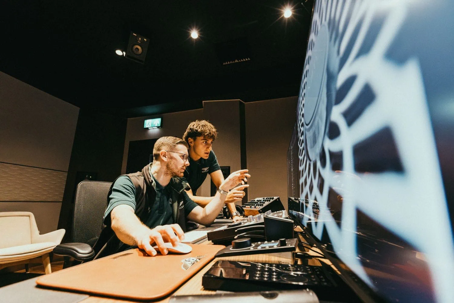 Bentley early careers recruits in audio studio - Saffarazzi Bentley early careers recruits in audio studio