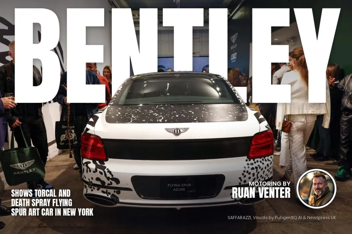 Bentley Flying Spur Azure Death Spray art car rear view