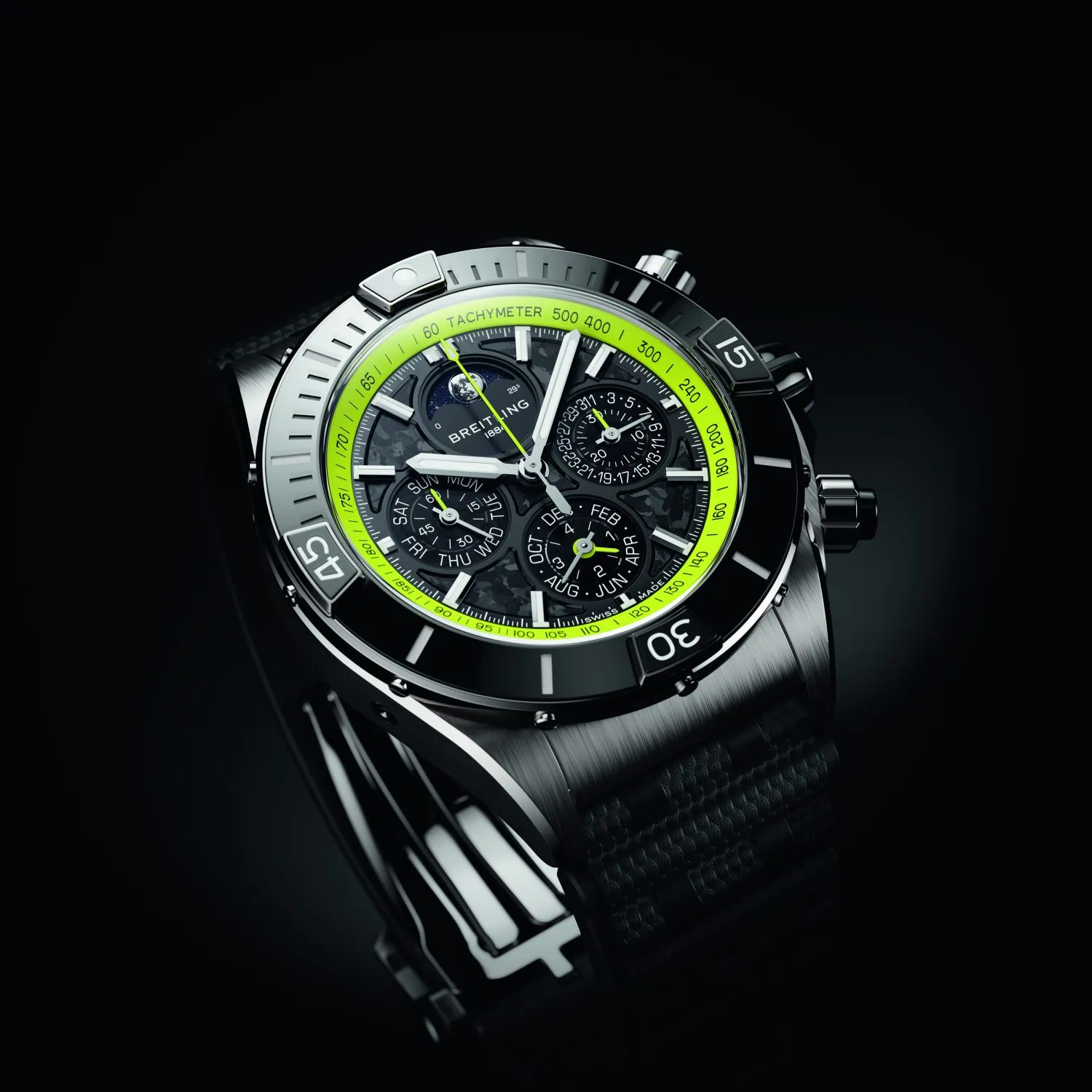 Breitling Super Chronomat perpetual calendar on rubber strap - Saffarazzi Breitling Super Chronomat perpetual calendar on rubber strap