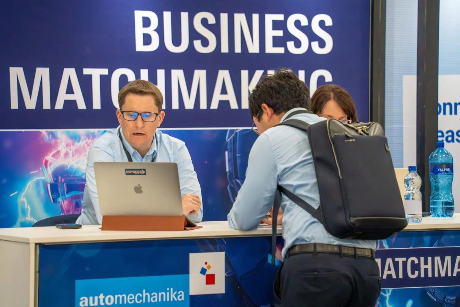 Business matchmaking desk - Saffarazzi Business matchmaking desk at Automechanika Johannesburg.