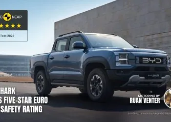 BYD Shark double cab bakkie with Euro NCAP five-star badge
