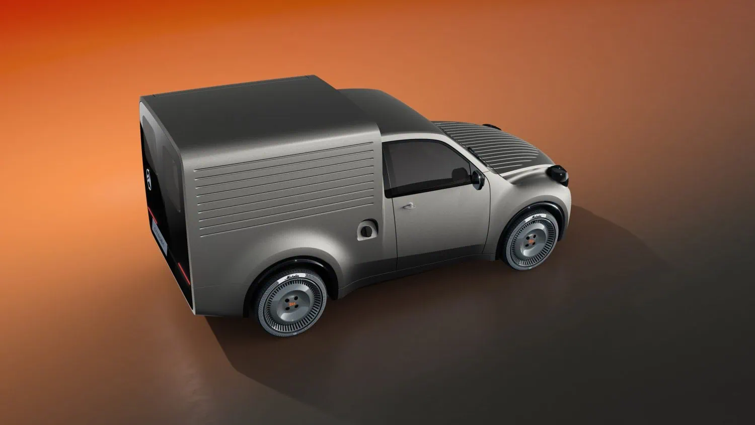 Citroën 2 CV Fourgonnette Concept elevated rear three-quarter view - Saffarazzi Citroën 2 CV Fourgonnette Concept elevated rear three-quarter view