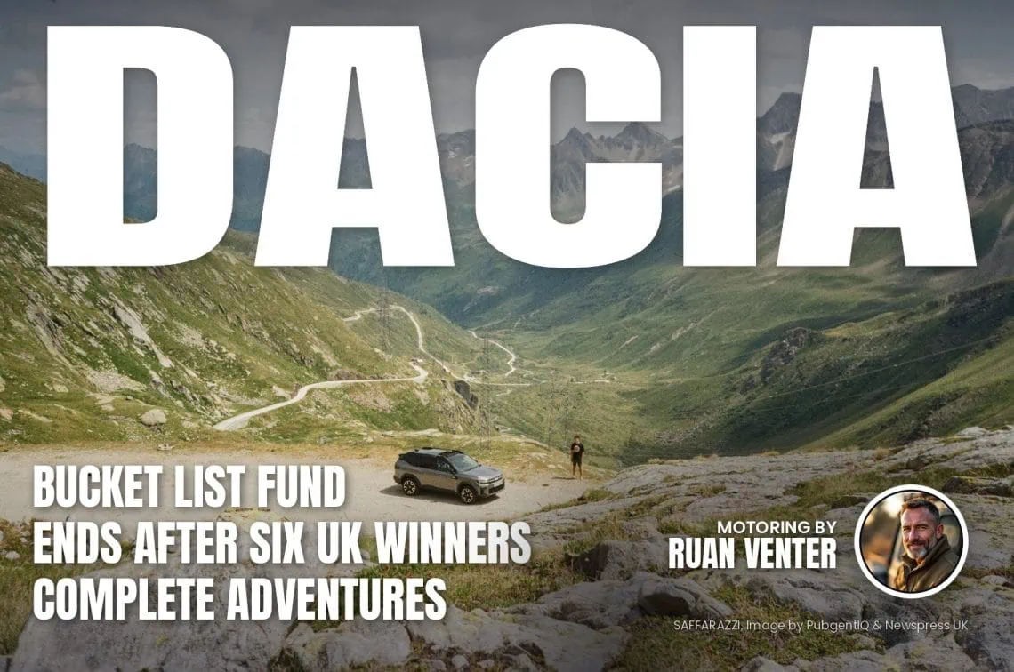 Dacia Bigster parked at an Alpine mountain pass viewpoint