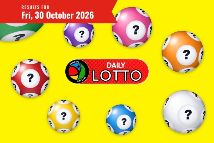 Daily Lotto results card for Friday 30 October 2026, with the Daily Lotto logo and date ribbon.