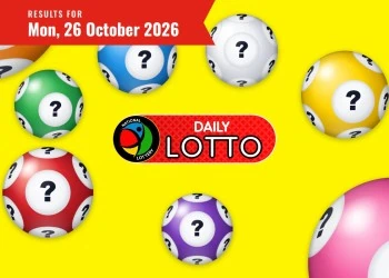 Daily Lotto results card for Monday 26 October 2026, with the Daily Lotto logo and date ribbon.