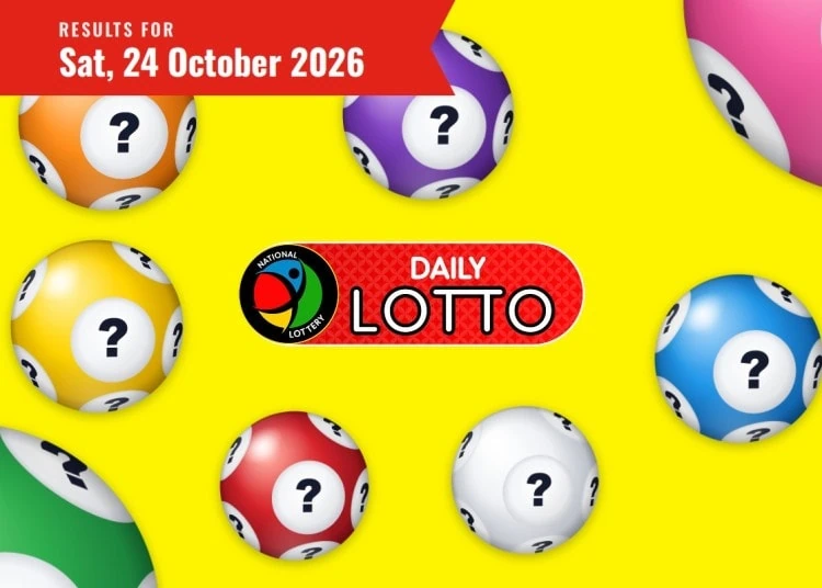 Daily Lotto results card for Saturday 24 October 2026, with the Daily Lotto logo and date ribbon.