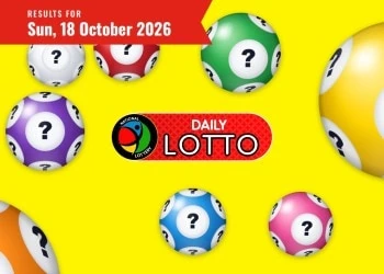 Daily Lotto results card for Sunday 18 October 2026, with the Daily Lotto logo and date ribbon.