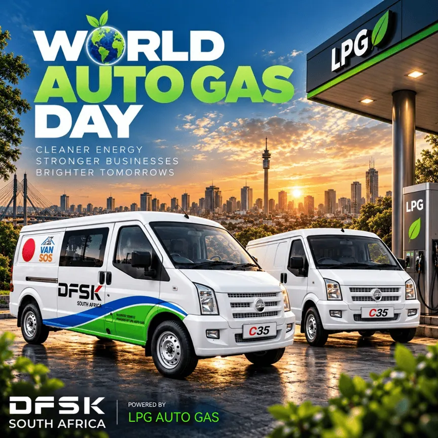 DFSK C35 panel vans at an LPG filling station - Saffarazzi DFSK C35 panel vans at an LPG filling station