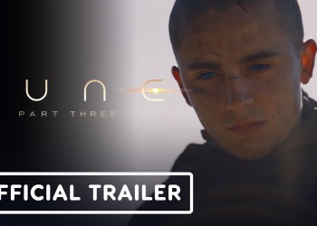 Dune: Part Three trailer still: the opening frame of the official YouTube video.