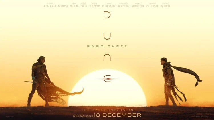 Dune: Part Three trailer still: the opening frame of the official YouTube video.