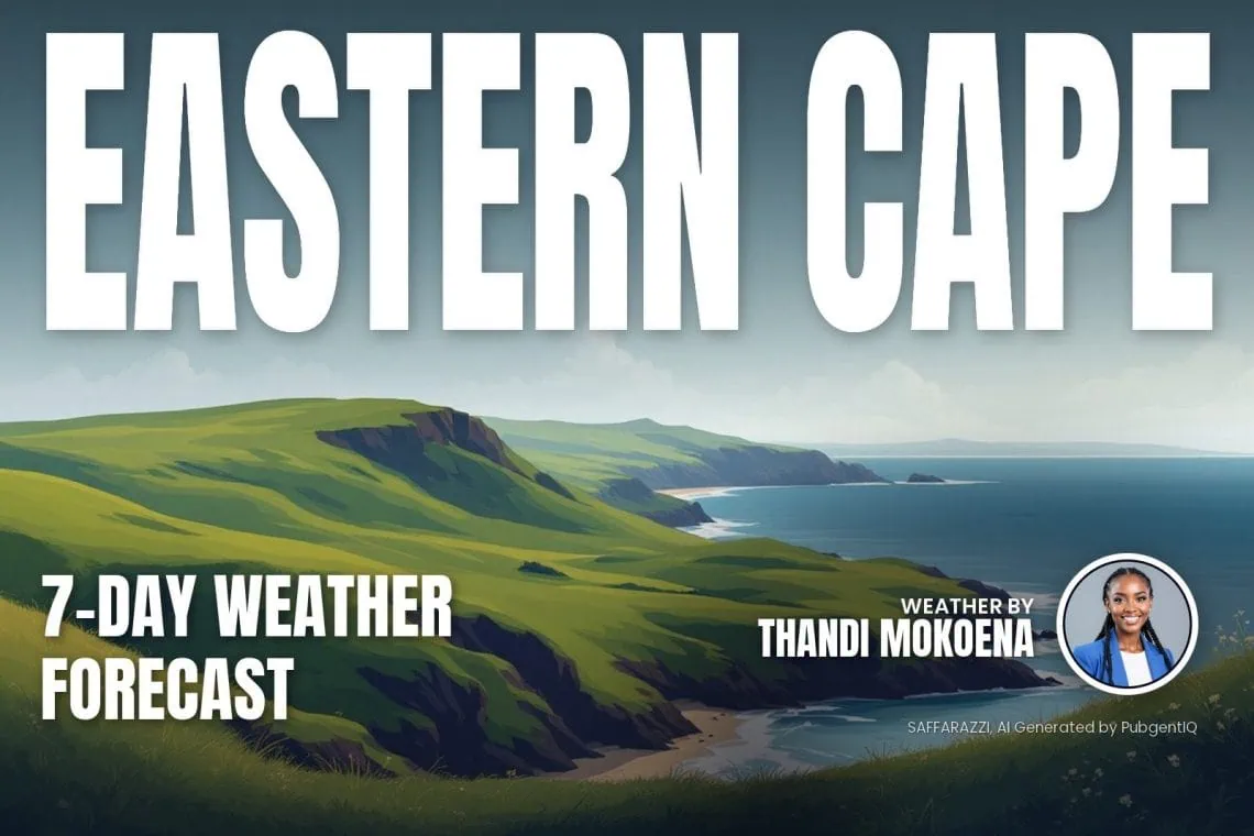 Eastern Cape 7-day weather forecast: magazine-style cover by Thandi Mokoena
