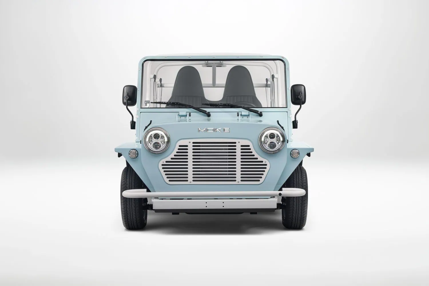Electric MOKE Mk2 beach car front view - Saffarazzi Electric MOKE Mk2 beach car front view