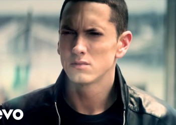 Not Afraid music video still: the opening frame of the official YouTube video.
