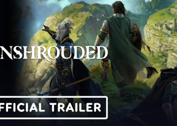 Enshrouded trailer still: the opening frame of the official YouTube video.