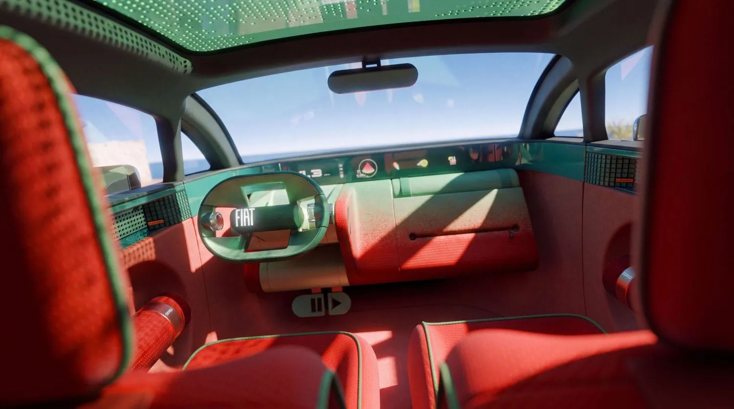 FIAT Multiplay concept dashboard viewed from rear seats - Saffarazzi FIAT Multiplay concept dashboard viewed from rear seats