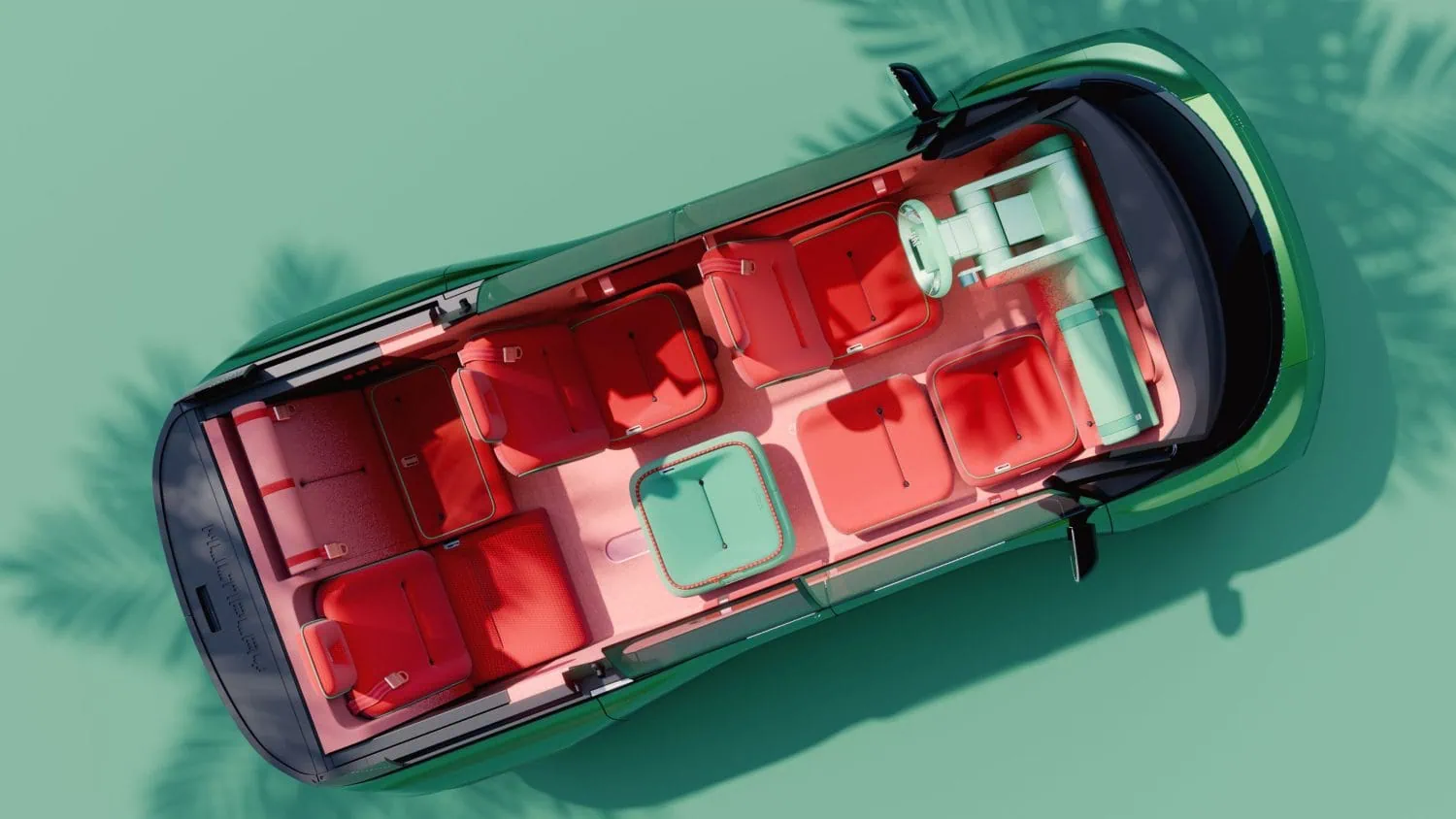 FIAT Multiplay concept overhead view of cabin layout - Saffarazzi FIAT Multiplay concept overhead view of cabin layout
