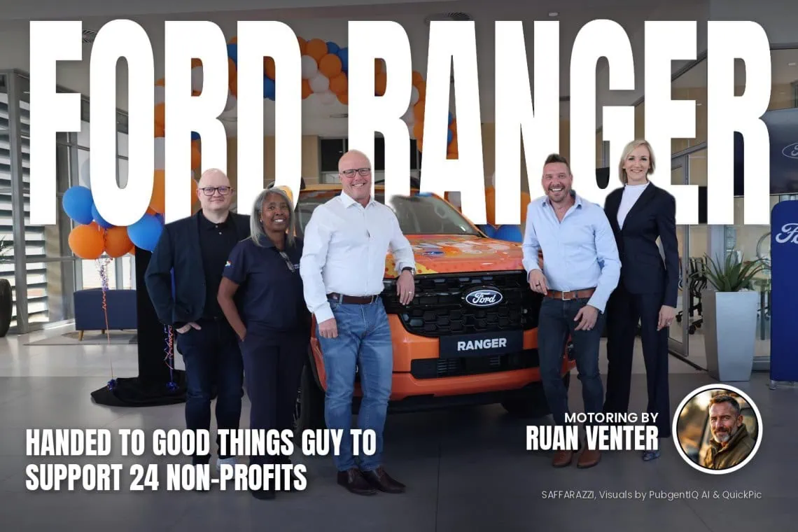 Ford Ranger magazine cover: Handed to Good Things Guy to support 24 non-profits, with the writer's by-line.